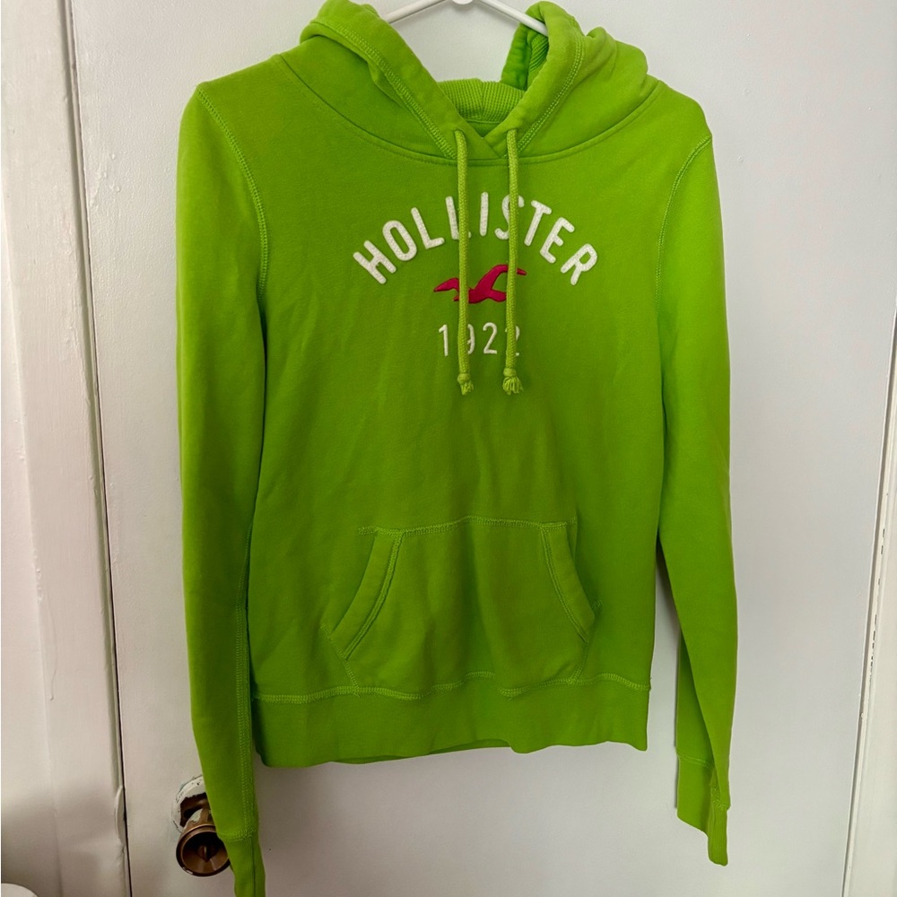 Y2K Vintage 2000s Hollister lime green women’s zip up hoodie